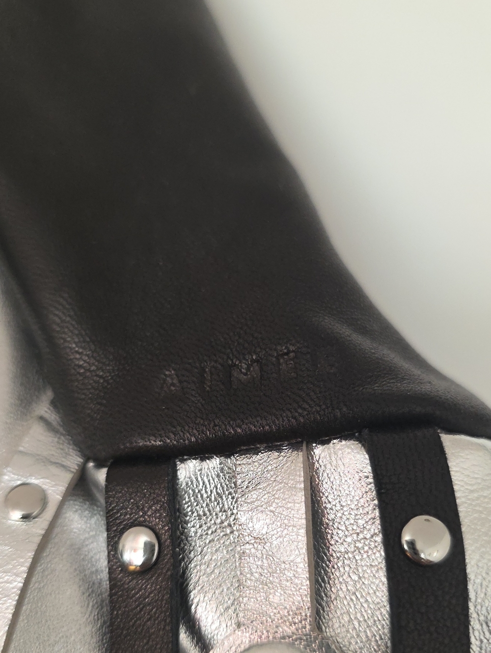 RARE HTF Aimee Kestenberg Silver and Black Fringe Shoulder Bag - Designer Style - Picture 6 of 15